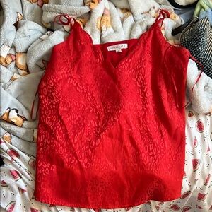 Express Red Lace Camisole Top